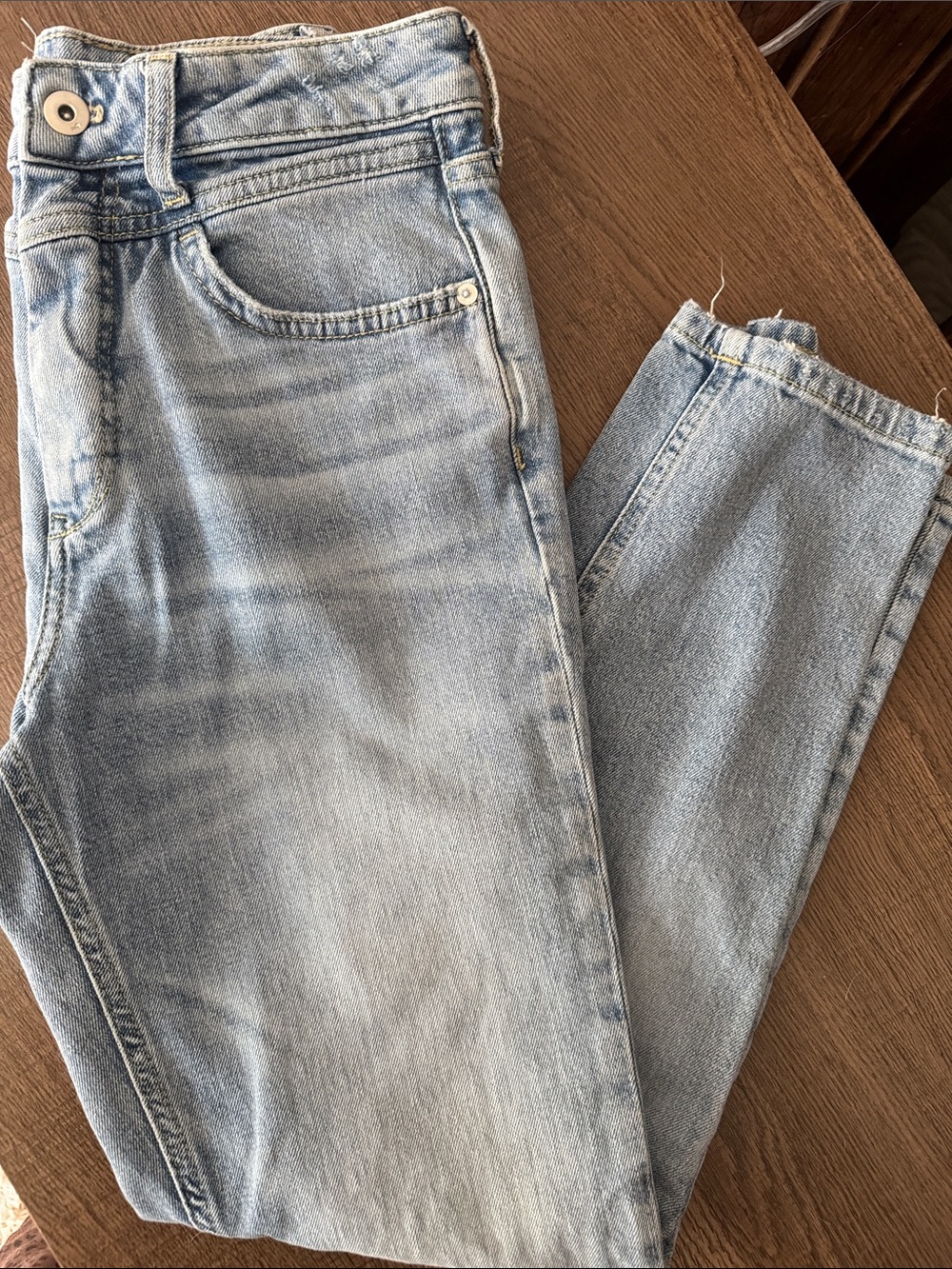 Anthropologie Light Blue Slim Straight Jeans
